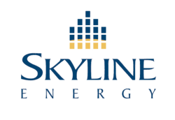 Skyline Energy Colour Logo monochrome. Text Reads Skyline Energy